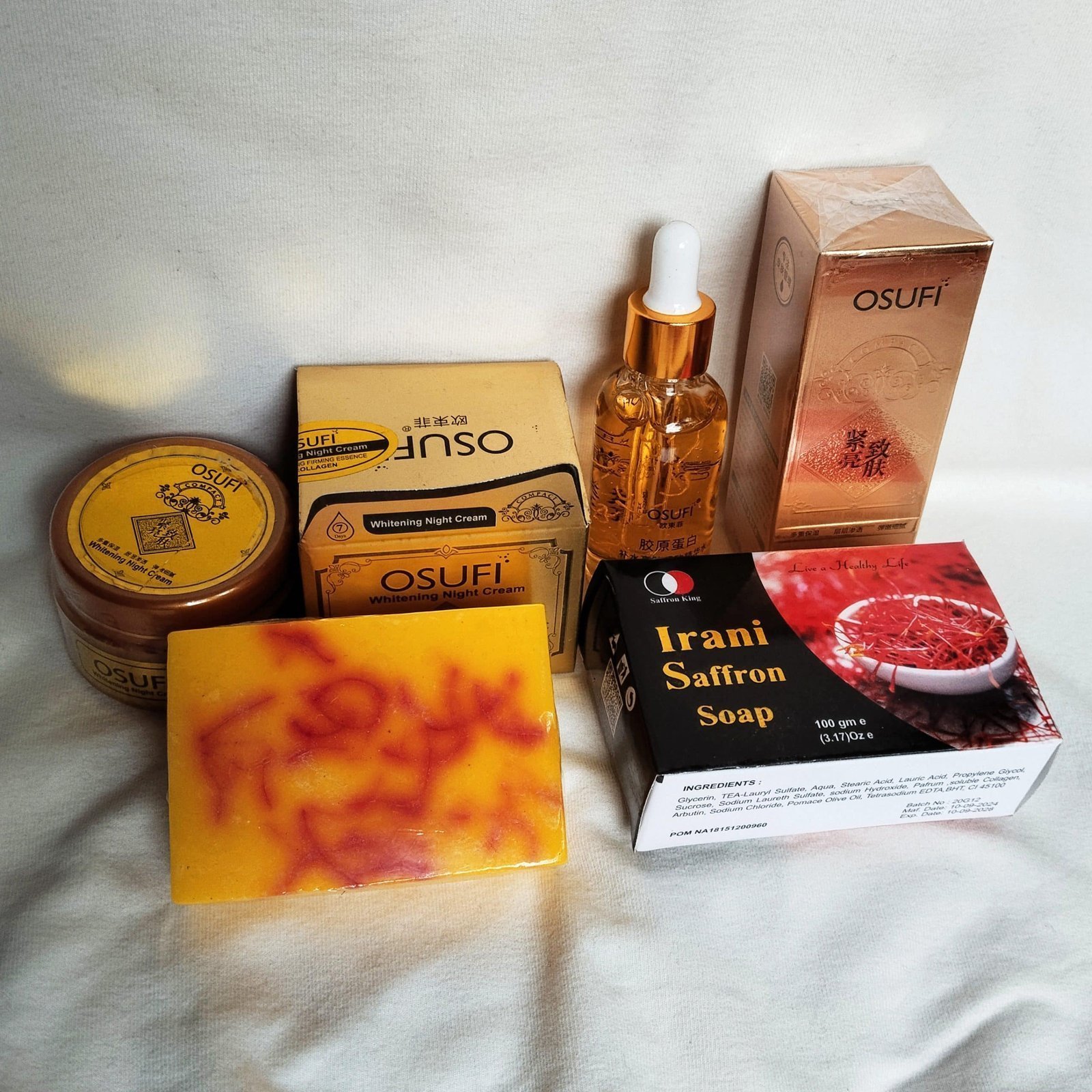 Saffron নাইট ক্রিম + OSUFI ছোট সিরাম + ১ পিস Iranian saffron soap - i1sn1sos1 - Image 3